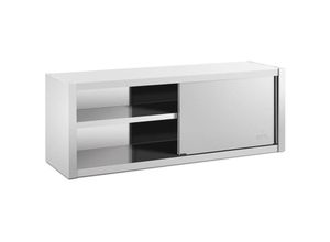 4062859944948 - Royal Catering - Wandhängeschrank Schiebetür Hängeschrank Edelstahl Hängeoberschrank 160 x 45 cm