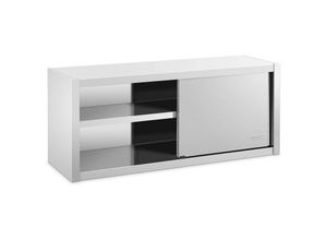 4062859944962 - Royal Catering - Wandhängeschrank Schiebetür Hängeschrank Edelstahl Hängeoberschrank 140 x 45 cm