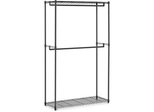 4062859957177 - Royal Catering - Garderobenständer Metall Kleiderständer Wäscheständer 120x45x180cm 200kg schwarz - Schwarz