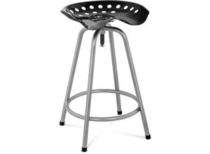 4062859977472 - Outdoor Barhocker im Traktordesign Tragfähigkeit 150kg 714-788cm - Schwarz - Uniprodo