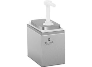 4062859990723 - Royal Catering - Saucenspender Pumpspender Senfspender Dosierspender Edelstahl 1 Pumpe - 2 l