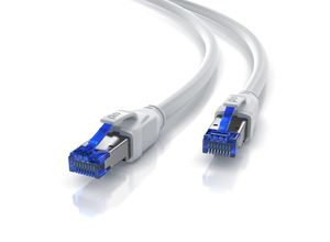 4062861008010 - Primewire Patchkabel CAT 8 mit Baumwollummantelung - Gigabit Ethernet LAN Kabel - 40 Gbit s - S FTP PIMF Schirmung - Netzwerkkabel - 15m