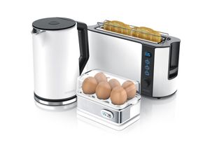 4062861057391 - Arendo Frühstücks-Set in weiß - Wasserkocher   Toaster   Eierkocher