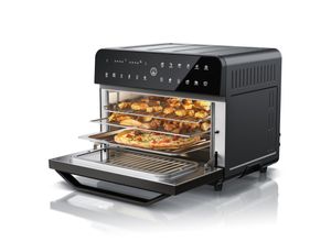 4062861072837 - Arendo Heißluftfritteuse 1800 Watt Minibackofen Airfryer 25L Edelstahl Pizzaofen 4 Ebenen Mini Backofen mit Umluft Timer 12 Programme