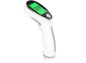 4062861073049 - Medicinalis Infrarot Thermometer Fieberthermometer digital - berührungslose Messung und Oberflächenmessung- LCD-Display beleuchtet - Fieberalarm