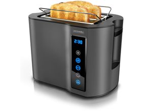 4062861807903 - Arendo Toaster Kurzschlitz Brötchenaufsatz Wärmeisoliertes Gehäuse Display Touch