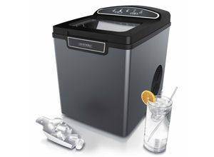 4062861808795 - Arendo Eiswürfelmaschine elektrisch 105 W Eiswürfelbereiter 18 Liter Wassertank Ice Cube Maker 9 Eiswürfel pro Durchgang 12 - 15 kg   24 h Grau