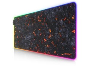 4062861809075 - RGB Gaming Mauspad Mousepad 900 x 400 mm verbessert Präzision & Geschwindigkeit Lavamotiv