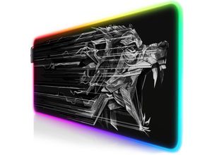 4062861812556 - RGB Gaming Mauspad Mousepad XL 800 x 300mm verbessert Präzision & Geschwindigkeit Epsilon