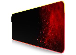 4062861812563 - RGB Gaming Mauspad Mousepad XL 800 x 300mm verbessert Präzision & Geschwindigkeit Blood