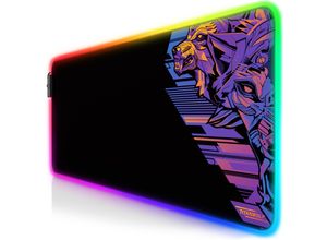 4062861812594 - RGB Gaming Mauspad Mousepad XL 800 x 300mm verbessert Präzision & Geschwindigkeit Vector Gradient