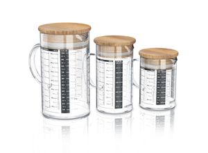 4062861813973 - Arendo Messkrug Set 250 500 1000 ml Glas luftdicht 3 teilig