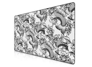 4062861822609 - Gaming Mauspad XXXL Speed Gaming Mousepad 1200x600 mm Deskpad rutschfest & abwaschbar für Speed & Präzision Koi Tattoo 2