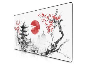 4062861823224 - Gaming Mauspad XXXL Speed Gaming Mousepad 1200x600 mm Deskpad rutschfest & abwaschbar für Speed & Präzision Japan Ink Painting