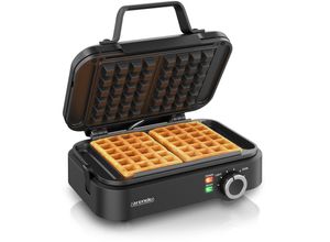 4062861825402 - Arendo Waffeleisen Waffelautomat – 2 Waffeln à 126 cm- 1200 W Antihaftbeschichtung – Belgische Waffeln