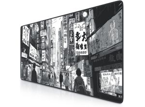 4062861826409 - Gaming Mauspad XXL Speed Gaming Mousepad 900x400 mm Deskpad rutschfest & abwaschbare Rückseite für Speed & Präzision Manga