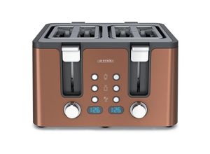 4062861826669 - Arendo Toaster 4 kurze Schlitze für 4 Scheiben 1750 W Automatik Edelstahl Wärmeisolierendes Doppelwandgehäuse 4062861826669 - Arendo Toaster 4 kurze Schlitze für 4 Scheiben 1750 W Automatik Edelstahl Wärmeisolierendes Doppelwandgehäuse