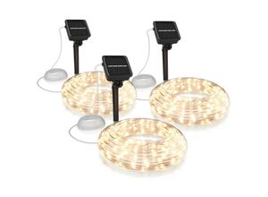4062861826942 - 3x LED-Lichterkette Solar 10m warmweiß Innen & Außen Solarpanel mit Akku 100 Leds IP44 4062861826942 - 3x LED-Lichterkette Solar 10m warmweiß Innen & Außen Solarpanel mit Akku 100 Leds IP44