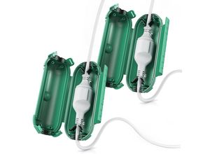4062861827024 - 2x Kabelbox wetterbeständige Schutzbox für Verlängerungskabel 210mm x 85 mm Garten outdoor IP44 wasserdichte Safe Box grün 4062861827024 - 2x Kabelbox wetterbeständige Schutzbox für Verlängerungskabel 210mm x 85 mm Garten outdoor IP44 wasserdichte Safe Box grün
