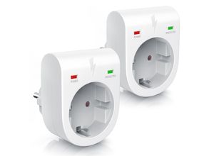 4062861834244 - Arendo 2x Steckdose Schuko Überspannungsschutzadapter LED Kindersicherung 3500W 4062861834244 - Arendo 2x Steckdose Schuko Überspannungsschutzadapter LED Kindersicherung 3500W