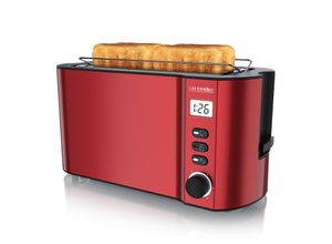 4062861836101 - Arendo Toaster Edelstahl mit Brötchenaufsatz Display & Touch wärmeisoliert verschiedene Schlitze