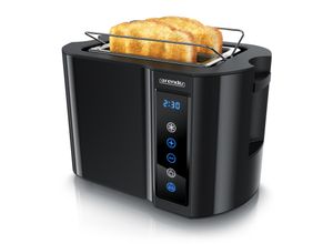 4062861836255 - Arendo Toaster Edelstahl mit Brötchenaufsatz Display & Touch wärmeisoliert verschiedene Schlitze 4062861836255 - Arendo Toaster Edelstahl mit Brötchenaufsatz Display & Touch wärmeisoliert verschiedene Schlitze