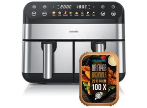 4062861837290 - Arendo Heißluftfritteuse 2400 W Backofen Dörrautomat 3D Umluftsystem fettarmes gesundes Kochen 4062861837290 - Arendo Heißluftfritteuse 2400 W Backofen Dörrautomat 3D Umluftsystem fettarmes gesundes Kochen