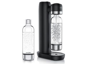 4062861837801 - Arendo 3x Wassersprudler Soda Maker mit 2x 1000 ml Flaschen kompatibel mit 60l CO2 Zylindern (Set 3-tlg Soda Maker 2x PET-Flasche) Soda Streamer + 2 Wasserflaschen BPA-frei fein dosierbar Carbonator