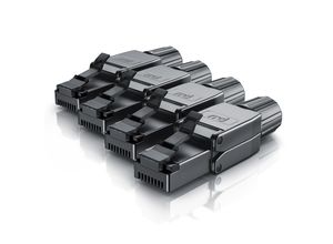 4062861841495 - Primewire 4x Netzwerk-Adapter RJ-45 (Ethernet) zu Netzwerkkabel Netzwerkstecker RJ45 CAT 8 - Gigabit Ethernet LAN Kabel - 40 Gbit s schwarz