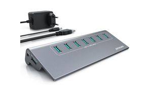 4062861844274 - Primewire USB 32 Gen2 Hub 7 Port Verteiler aktiv mit Netzteil 10 Gbit s