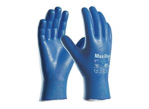 4062899070522 - - Handschuhe MaxiDex® Größe 11 blau en iso 374-5 EN 388 PSA-Kategorie iii