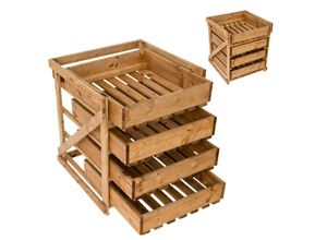 4062961002529 - Lemodo Obstkiste aus Holz mit 4 Schubladen