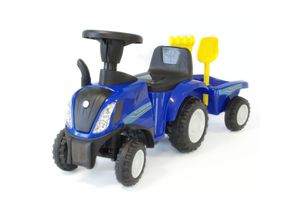 4062961008835 - Lemodo Rutschauto Traktor New Holland mit Anhänger blau