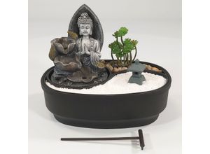 4062961012528 - Zimmerbrunnen mit LED-Beleuchtung Dekobrunnen “Buddha Namaste” für die Wohnung