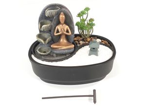 4062961012542 - Zimmerbrunnen mit ZEN Garten Dekobrunnen “Modern Namaste” für die Wohnung