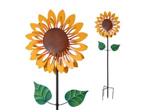 4062961012764 - Windrad Sunflower mit 2 gegenläufigen Propellern Windspiel 213 cm hoch