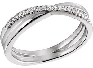 4063009008213 - Fingerring FIRETTI Schmuck Geschenk Silber 925 Damenring Ring Fingerringe Gr 54 Silber 925 (Sterlingsilber) 35 mm silberfarben (silberfarben kristallweiß kristallweiß) Damen mit Zirkonia (synth)