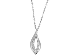 4063009236562 - Kette mit Anhänger FIRETTI Schmuck Geschenk Silber 925 Halsschmuck Halskette Ankerkette Elipse Halsketten Gr Silber 925 (Sterlingsilber) Länge 45 cm Breite 12 mm silberfarben (silberfarben kristallweiß) Damen mit Zirkonia (synth)