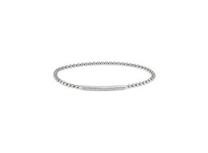 4063009406736 - Armband FIRETTI Schmuck Geschenk Silber 925 Armschmuck Armkette Kugelkette Armbänder Gr Silber 925 (Sterlingsilber)-Silikon silberfarben (silberfarben kristallweiß kristallweiß) Damen mit Zirkonia (synth)