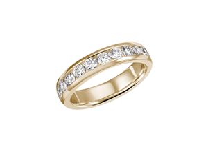 4063009709431 - Fingerring FIRETTI Schmuck Geschenk Silber 925 Silberring Ring Memoire-Optik glitzernd Fingerringe Gr 52 Silber 925 (Sterlingsilber) 47 mm goldfarben (gelbgoldfarben kristallweiß kristallweiß) Damen Fingerringe mit Zirkonia (synth)