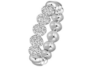 4063009722416 - Fingerring FIRETTI Schmuck Geschenk Silber 925 Silberring Pavé Beans Fingerringe Gr 54 Silber 925 (Sterlingsilber) 49 mm silberfarben (silberfarben kristallweiß kristallweiß) Damen Fingerringe mit Zirkonia (synth)