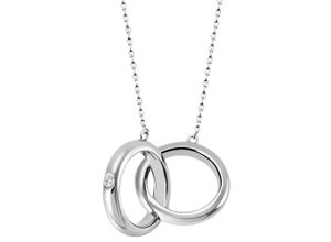 4063009838186 - Kette mit Anhänger FIRETTI Schmuck Geschenk Silber 925 Halsschmuck Halskette Ankerkette Solitär Halsketten Gr Silber 925 (Sterlingsilber) Länge 45 cm Breite 12 mm silberfarben (silberfarben kristallweiß) Damen mit Zirkonia (synth)