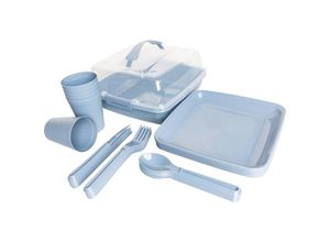 4063014283544 - MICHELINO All-in-One 32-tlg Picknick-Set Serie Alythia Perfekt für Familienausflüge Blau