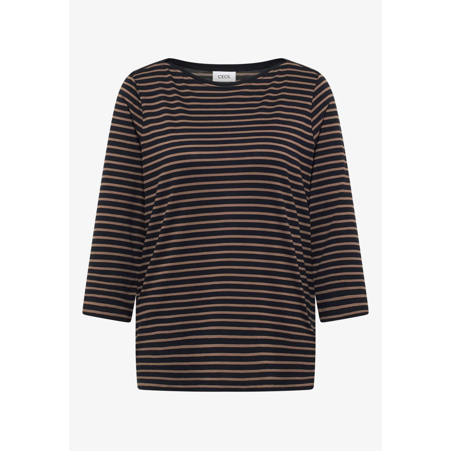 4063042811856 - Gestreiftes Damen-Boot-Ausschnitt-T-Shirt Cecil 4063042811856 - Gestreiftes Damen-Boot-Ausschnitt-T-Shirt Cecil