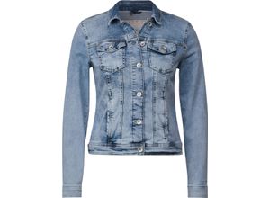 4063045054304 - CECIL Jeansjacke Brusttaschen Knopfleiste für Damen blau XL