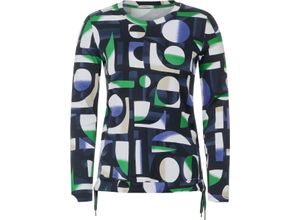 4063045057787 - CECIL Langarmshirt Tunnelzug Allover-Muster für Damen blau XL 4063045057787 - CECIL Langarmshirt Tunnelzug Allover-Muster für Damen blau XL