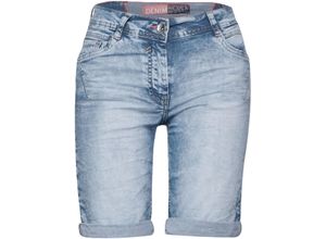 4063045073848 - CECIL Jeansshorts Scarlett Five-Pocket für Damen blau 34