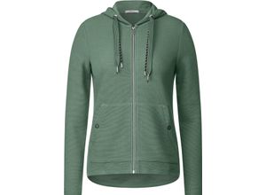 4063045211806 - CECIL Sweatjacke Tunnelzug für Damen grün L