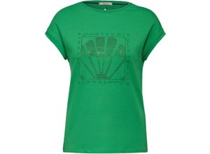 4063045514501 - CECIL T-Shirt Strass für Damen grün L