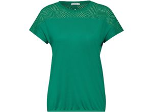 4063045610050 - CECIL T-Shirt Gummibund für Damen grün L